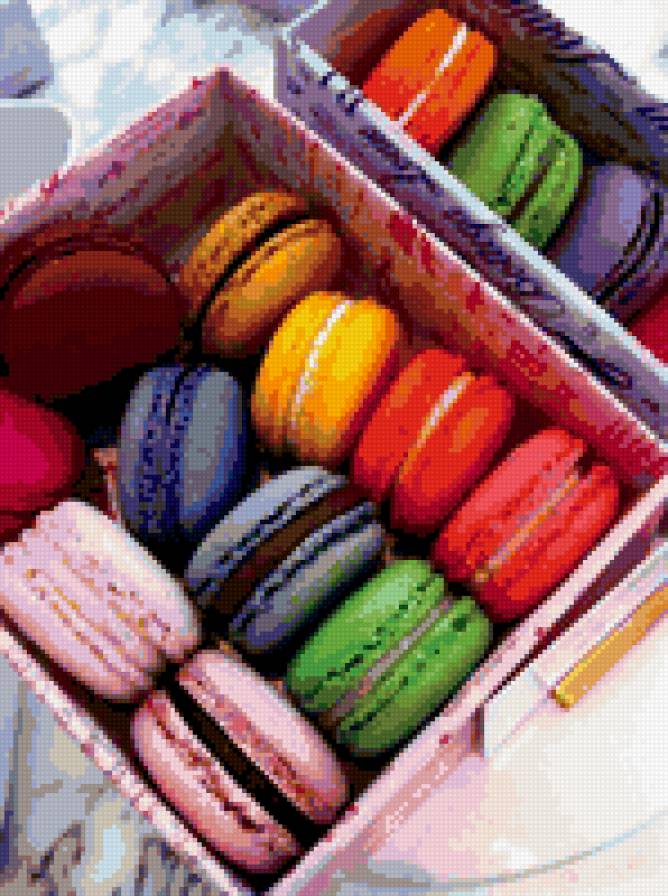 Макаронс - цвета, пирожное, красота, еда, макаронс, десерт, франция - предпросмотр