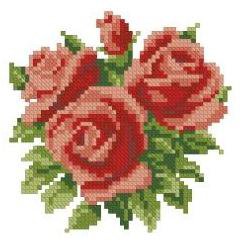 Маленькие розы - роза, цветы, цветок, зеленый, розы, красный - оригинал