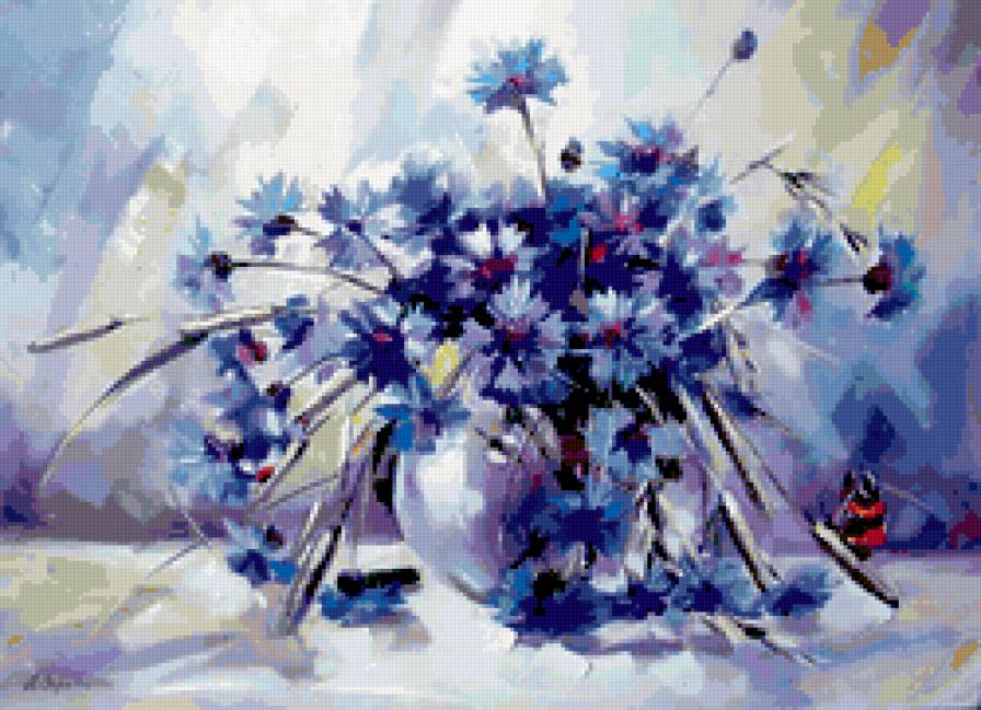 Васильки - цветы, букет - предпросмотр