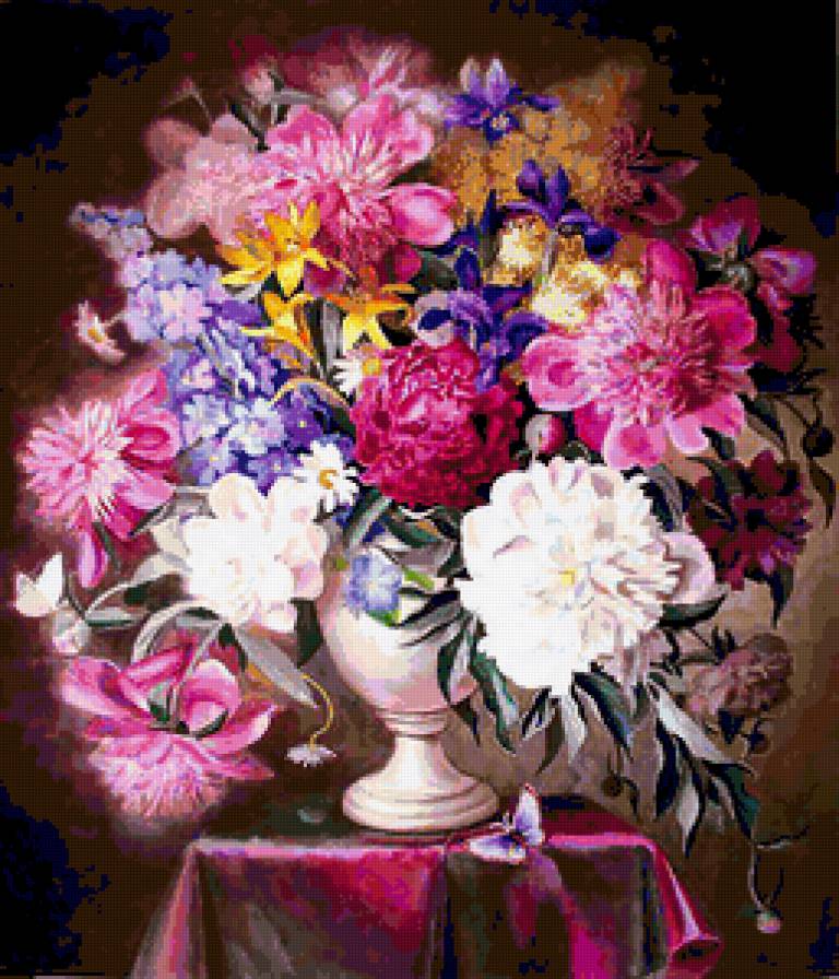 6759765 - букет, цветок, бабочка, розы, бабочки, цветы.flower, ваза, роза - предпросмотр