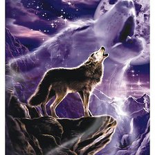 Схема вышивки «Волк»