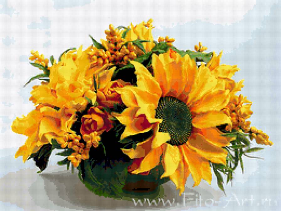 желтый - цветы - предпросмотр