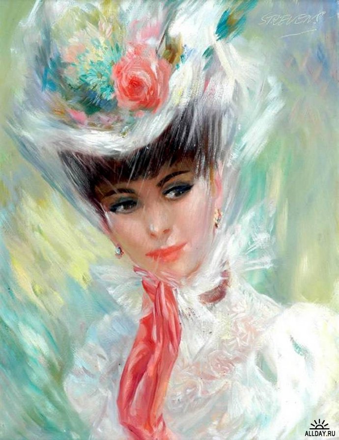 Красотка в шляпке - портрет, красотка - оригинал