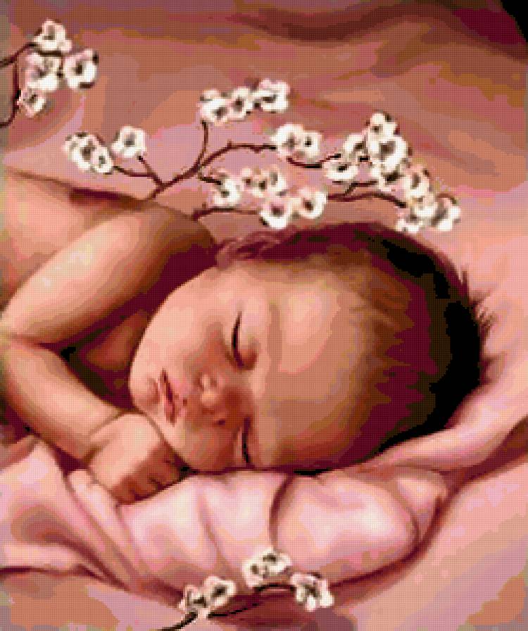 7658 - цветы, детям, детское, лица, дети, ребенок, розы - предпросмотр