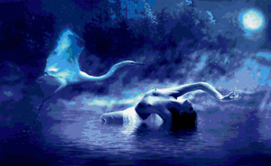 Лебедине озеро - живопис, лебідь - предпросмотр