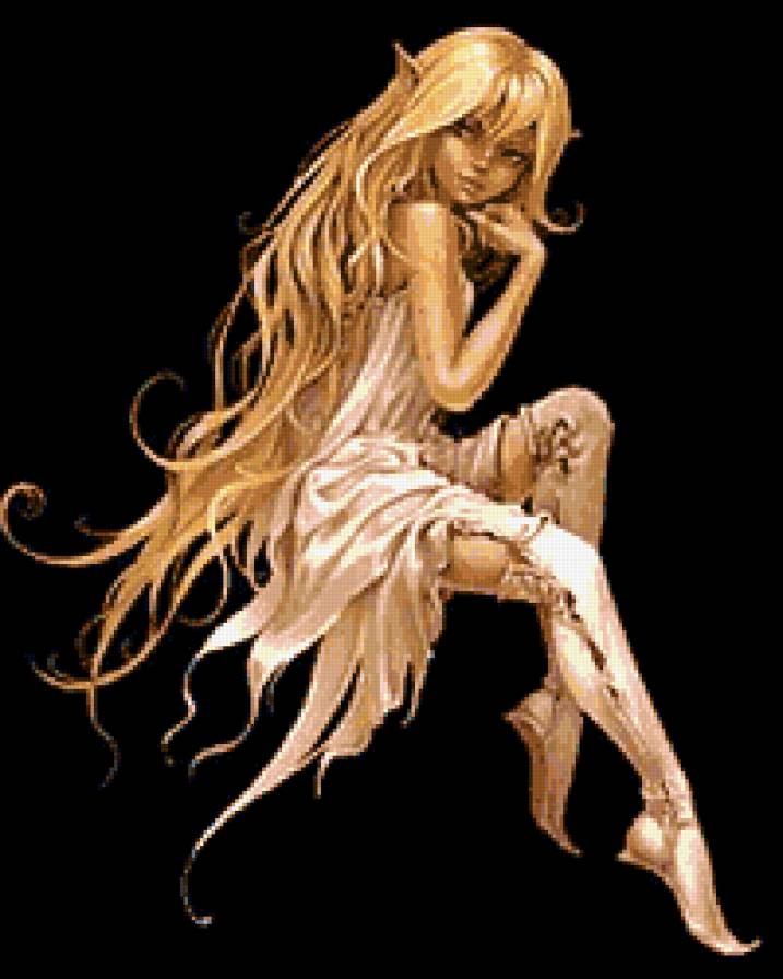 эльфийка 2 - эльф. фэнтези, девушка - предпросмотр