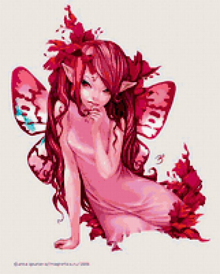 эльфийка 3 - эльф. фэнтези, девушка, бабочка - предпросмотр