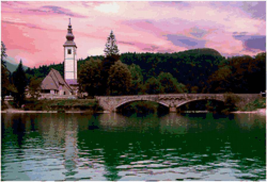 Мост - природа, мост, река - предпросмотр