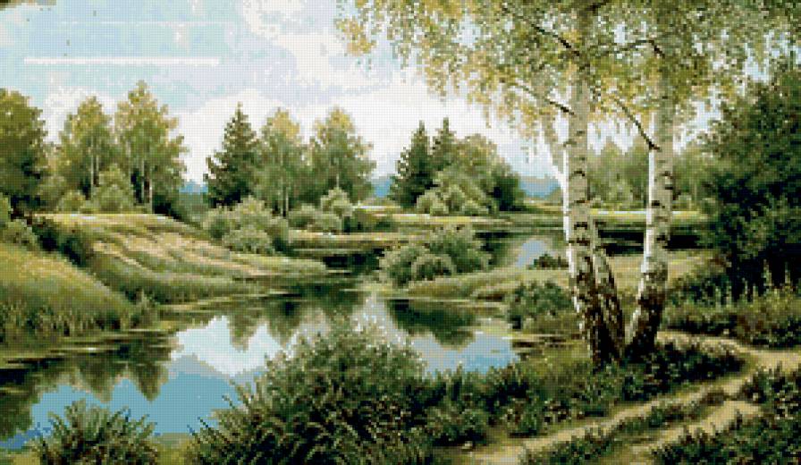 у реки - природа, пейзаж - предпросмотр