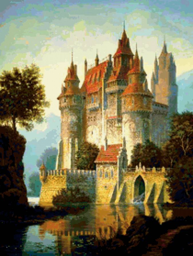 замки мира - сказка, фэнтази, дворец, пруд, золушка, замки, замки мира - предпросмотр