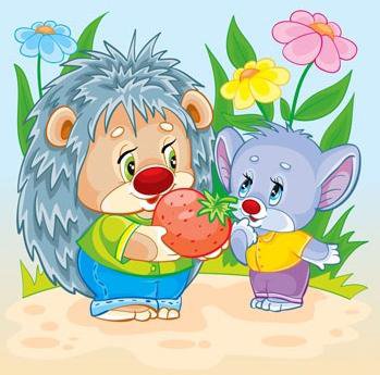 Друзья - детям., детское, ежик, мышонок - оригинал