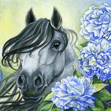 Оригинал схемы вышивки «серия "лошади и цветы"» (№175147)