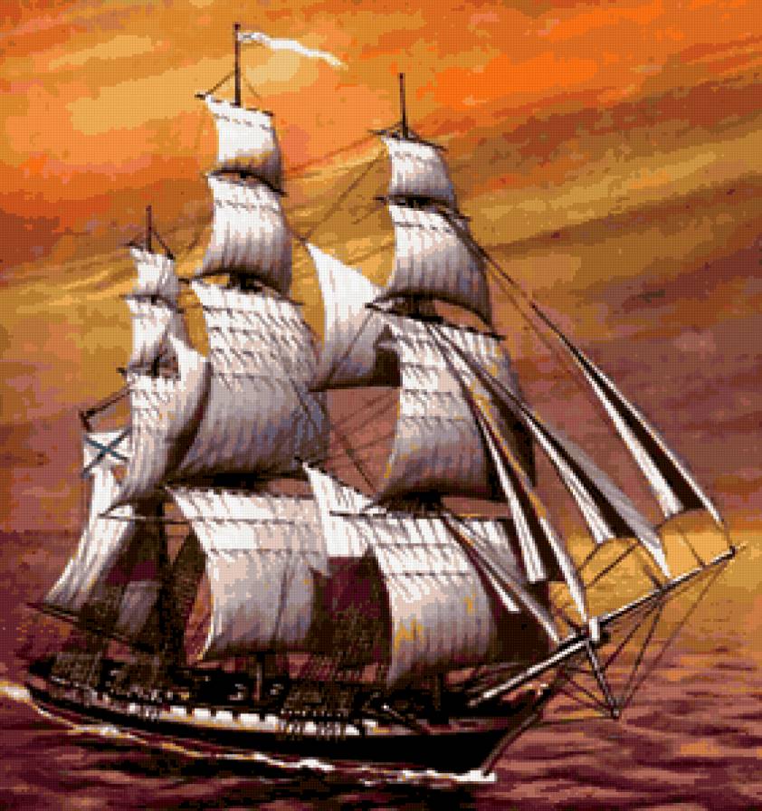 парусник - парусник, море - предпросмотр