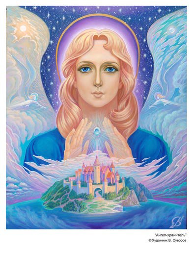 Ангел-хранитель - живопись - оригинал