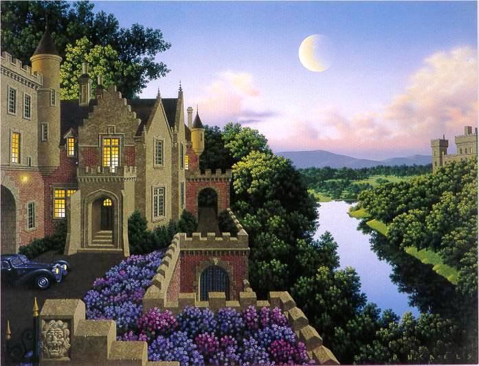 Замок - замок, река, природа - оригинал
