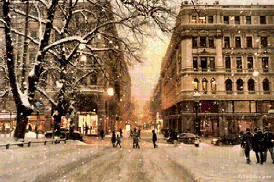 Зима в Хельсинки - город, пейзаж, финляндия, улица, зима - предпросмотр