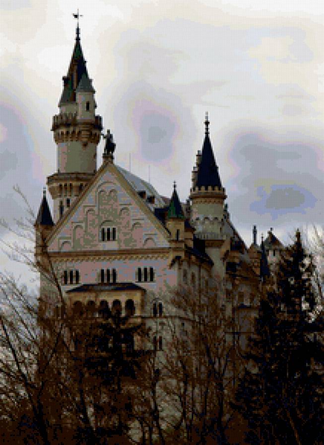 Замок Нойшванштайн - горы, замки мира, горный пейзаж, дворцы, замки - предпросмотр