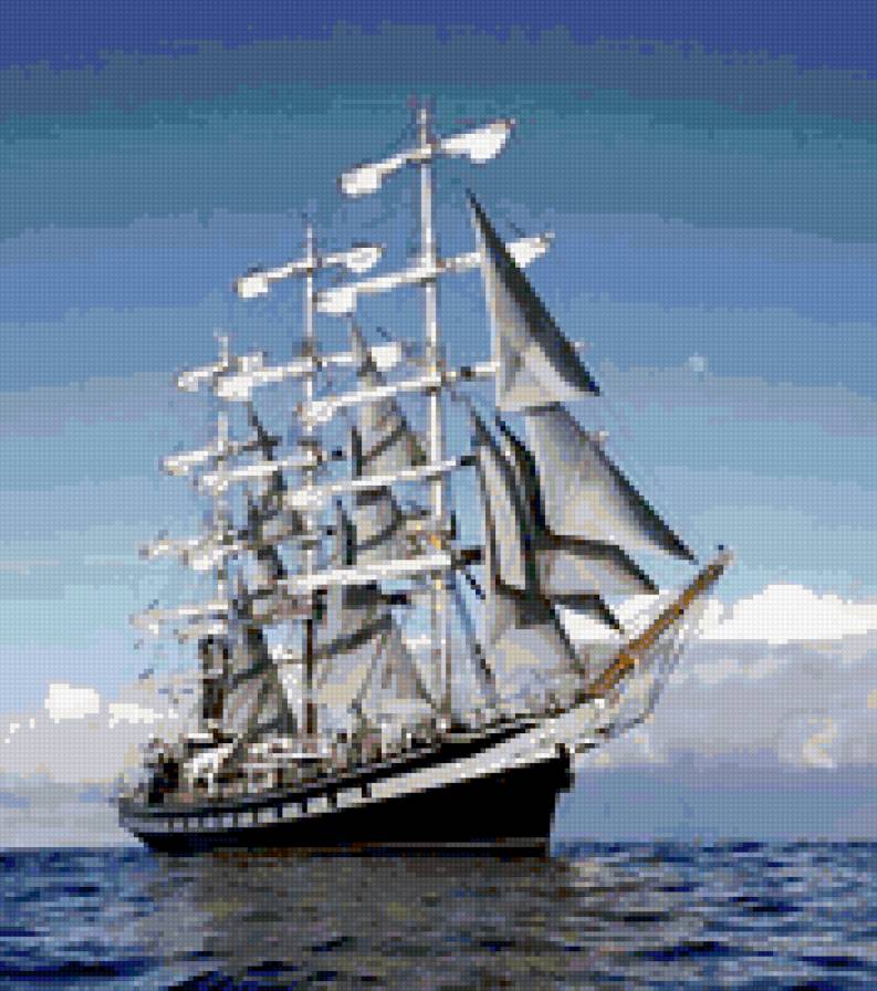Парусник - парусник, море, корабль - предпросмотр
