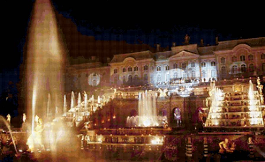 летний дворец ночью - дворцы, фонтаны, питер, санкт-петербург, замки, замки мира - предпросмотр