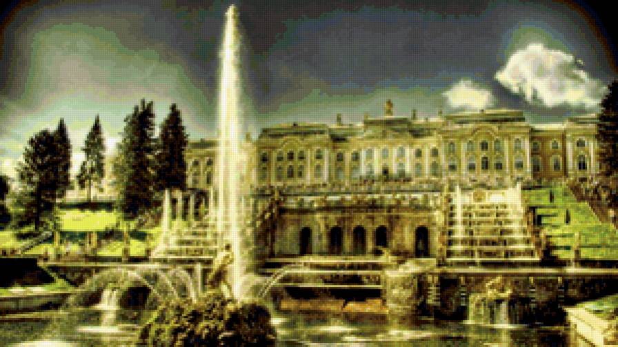 летний дворец ночью - замки мира, санкт-петербург, фонтаны, дворцы, питер, замок - предпросмотр