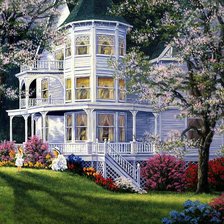 Схема вышивки «дом»