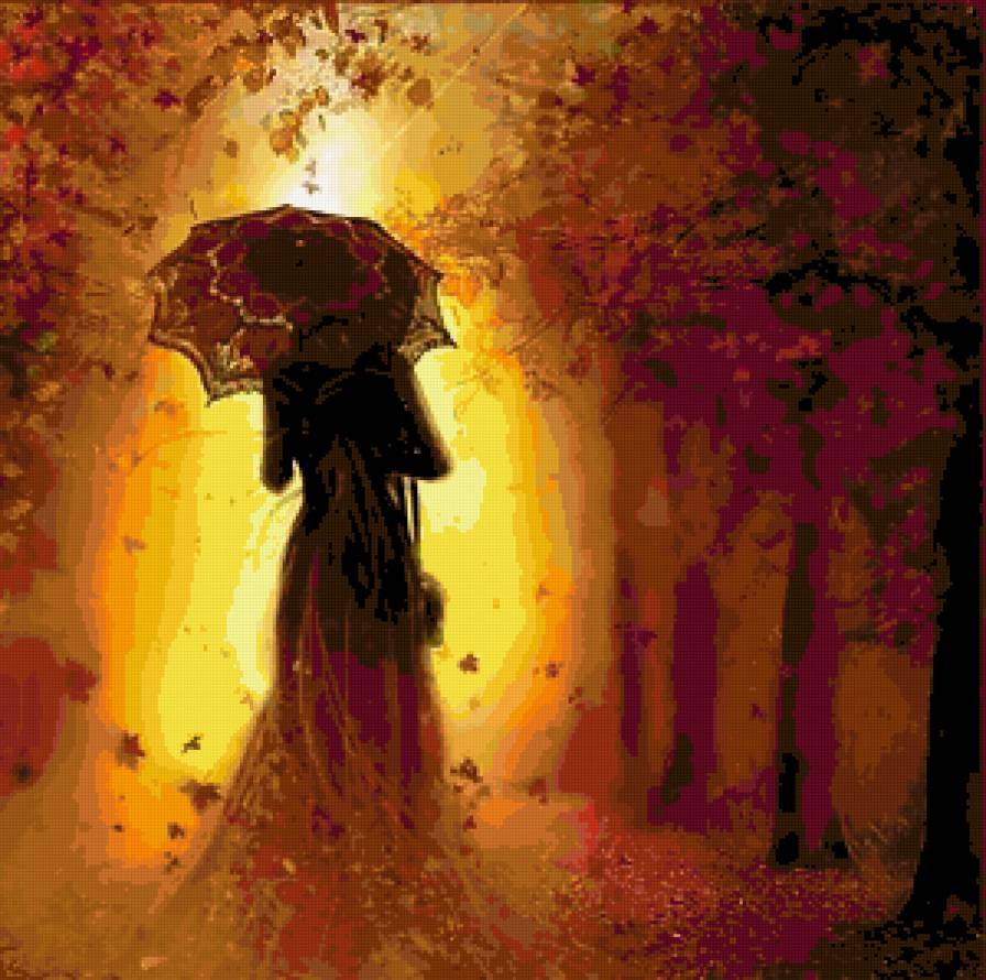 №177868 - девушка, пейзаж, осень - предпросмотр