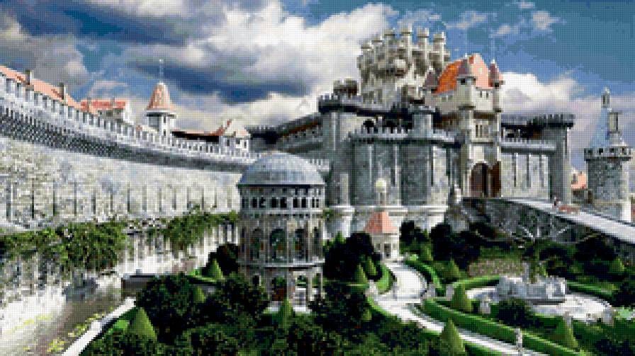 замки мира - усадьба, замки мира, дворцы, фэнтази, замок, дворец, сквер - предпросмотр