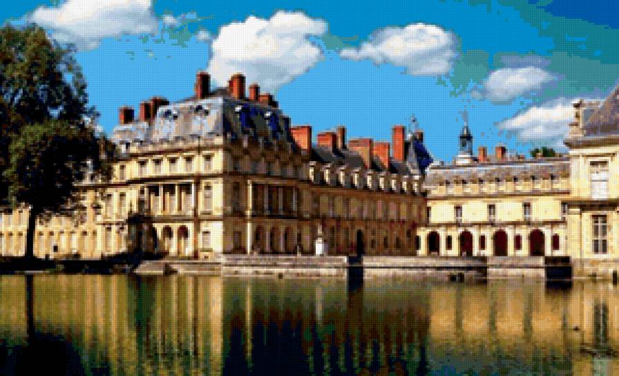 замки мира - река, у реки мостик, замок, дворец, дворцы - предпросмотр