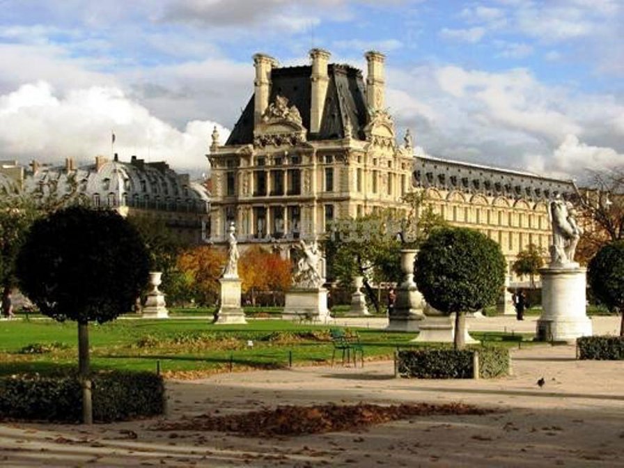 замки мира - дворцы, сквер, замок, особняк, дворец, статуи, усадьба - оригинал