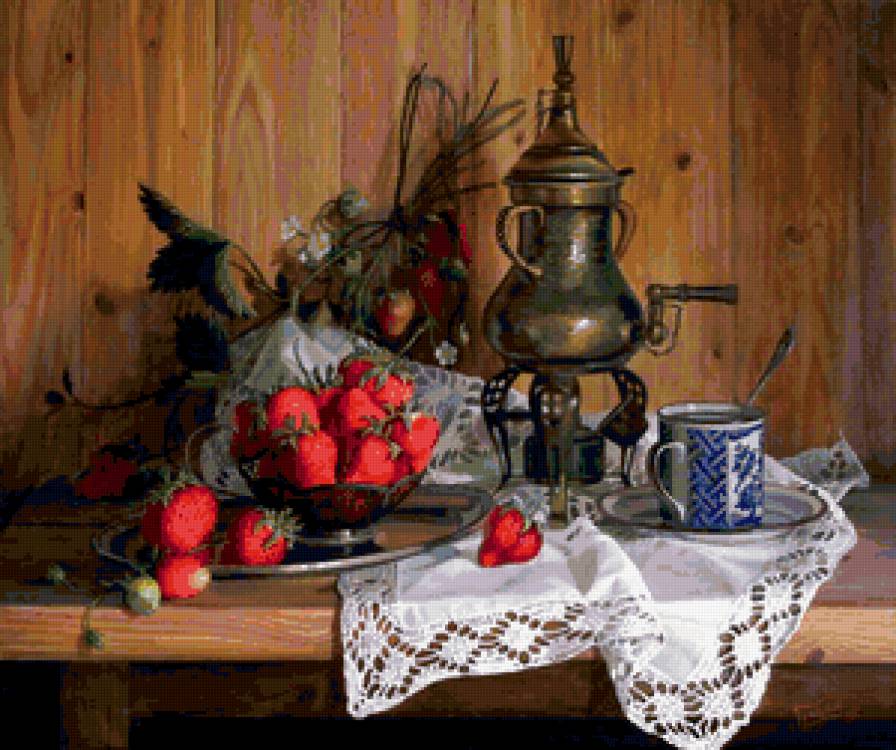 №178380 - чашка, натюрморт, ягоды - предпросмотр