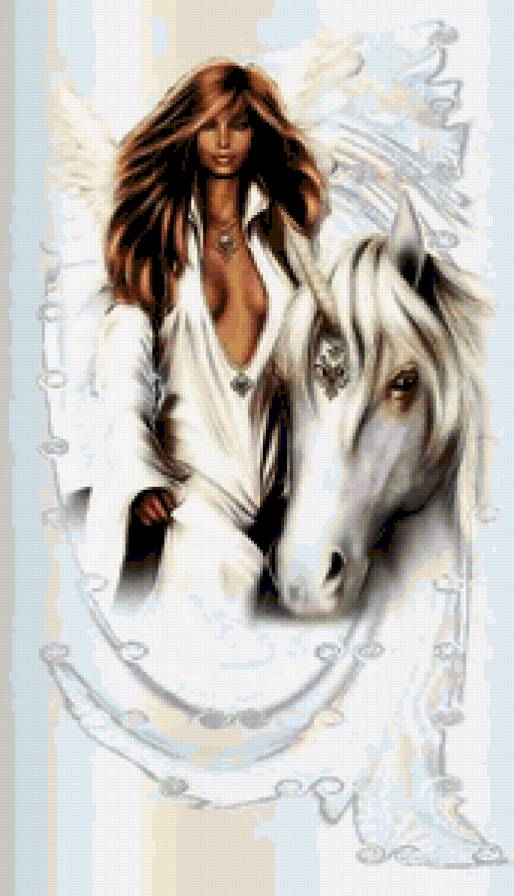 девушка и лошадь - девушка - предпросмотр