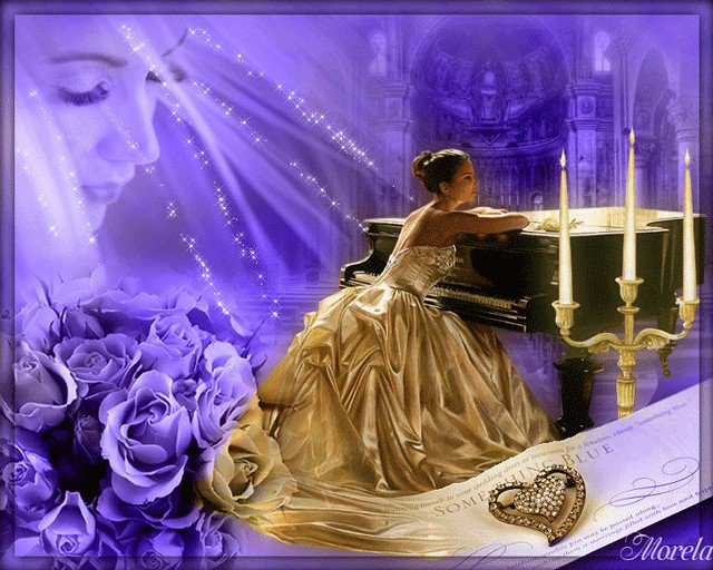 Девушка за роялем - девушка, рояль - оригинал