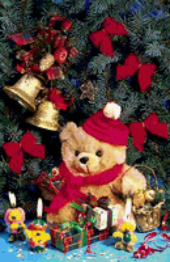 Новогодний мишка - новый год, подарки, мишка - предпросмотр