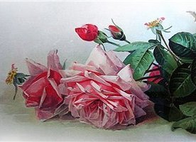 Прекрасные розы от Лонгре. Фрагмент 1 - натюрморт, живопись, розы, картина, цветы, лонгре - оригинал