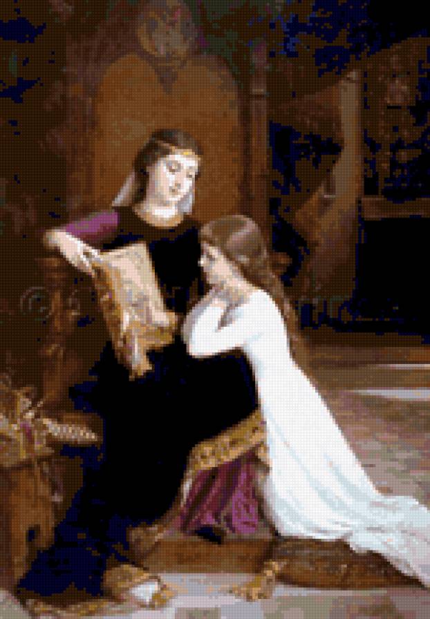 четене на книга в замъка - предпросмотр