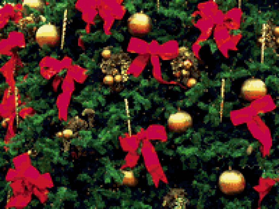 новый год - елка, шары, новый год - предпросмотр