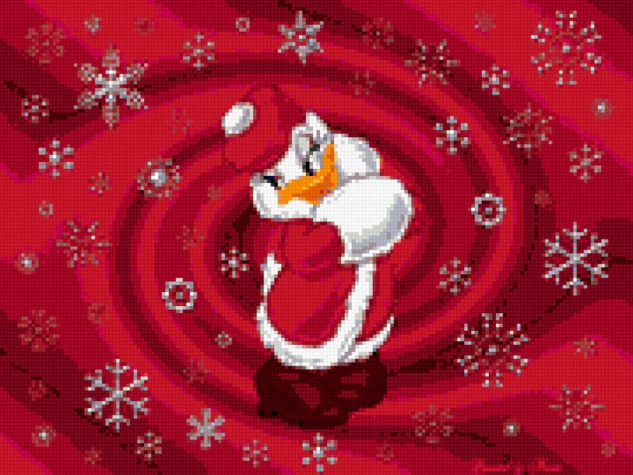 снег кружится - утка, новый год, снежинки - предпросмотр