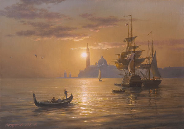 восток - море, картина - оригинал