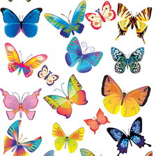 Оригинал схемы вышивки «бабочки асорти» (№179413)