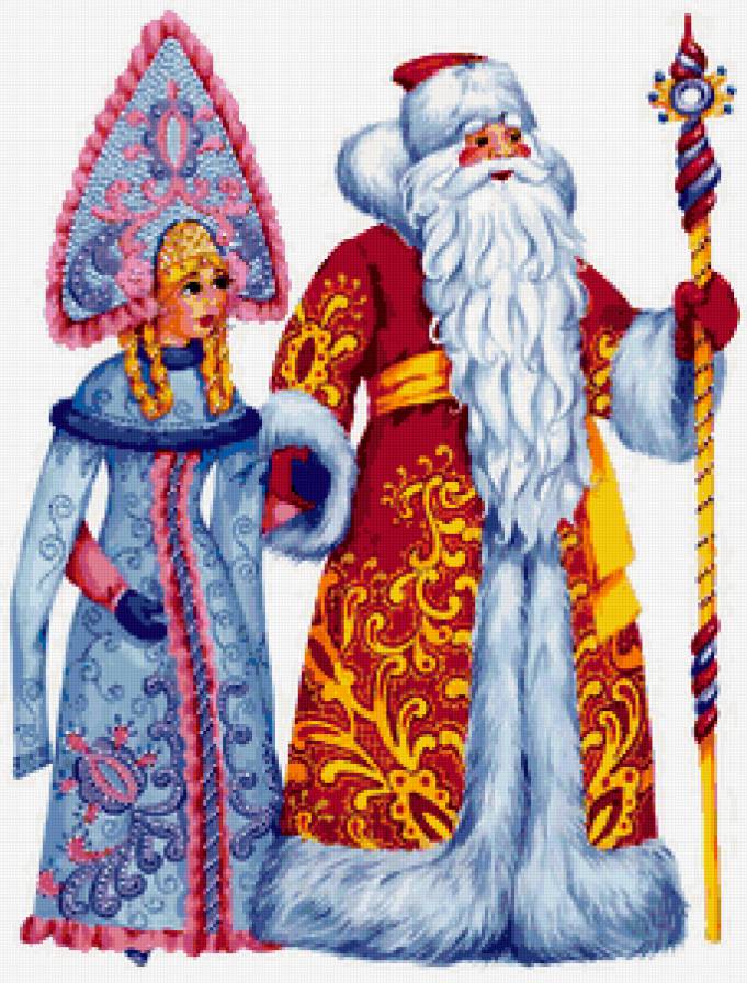 дед мороз и снегурочка - новогоднее - предпросмотр