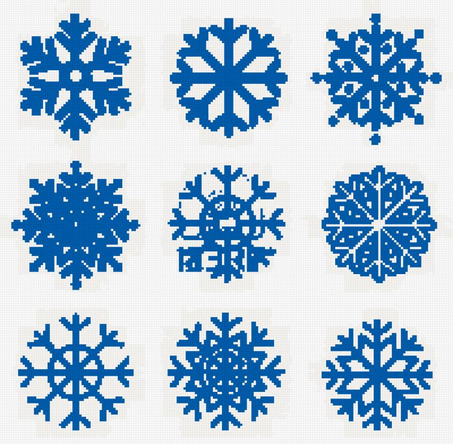 снежинки - предпросмотр