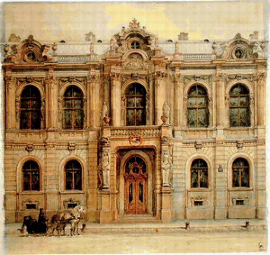 ОСОБНЯК ГРАФИНИ ЮСУПОВОЙ 2 - дом, балкон, шторы, экипажи, окна, статуи, особняк - предпросмотр