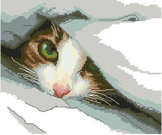 Котенок под одеялом - оригинал