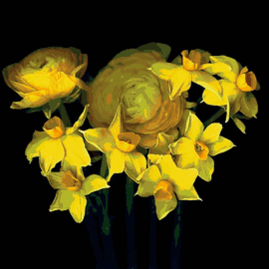 желтые цветы - букет, цветы - предпросмотр