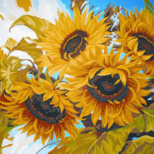 Схема вышивки «подсолнухи»