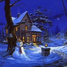 Схема вышивки «Зима»