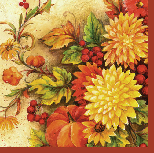 Краски осени - тыква, плоды, хризантема, осень, фрукты, ягодки - оригинал