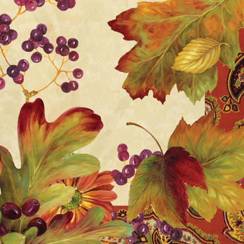 Осенняя подушка - подушки, осенняя картина, подушка, листья, ягодки, осень - оригинал