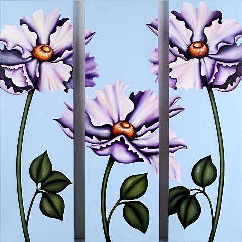 Маки (триптих) - оригинал