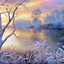 Схема вышивки «зима»